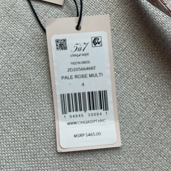 CINQ A SEPT Yazlyn Floral Dress In Pale Rose Multi 💕 - Picture 7 of 11